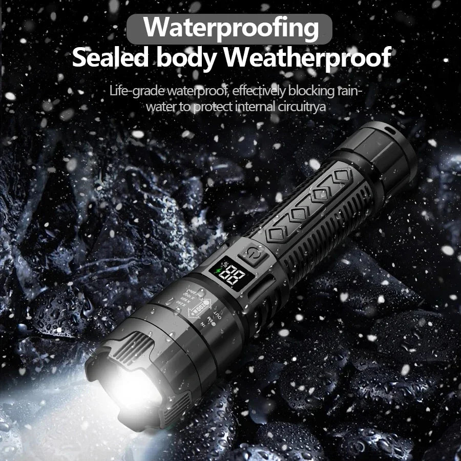 Ultra-Bright 2000LM LED Rechargeable Flashlight with Power Display - SmartDzone