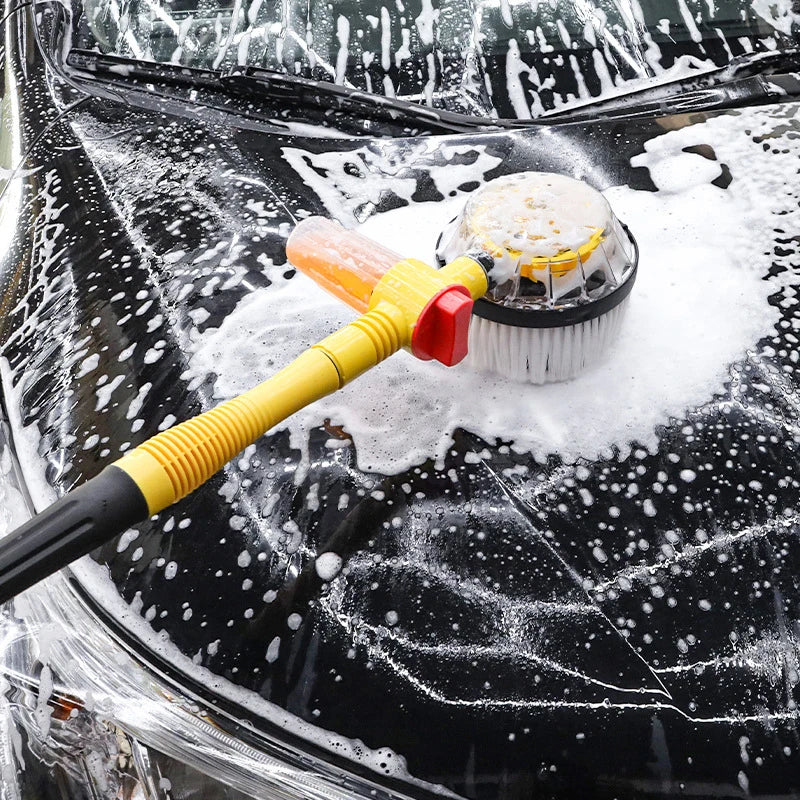 360° Rotary Car Wash Brush Kit - Adjustable High-Pressure Vehicle Cleaner - SmartDzone