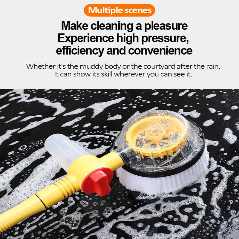 360° Rotary Car Wash Brush Kit - Adjustable High-Pressure Vehicle Cleaner - SmartDzone