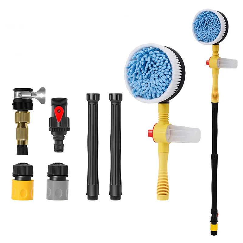 360° Rotary Car Wash Brush Kit - Adjustable High-Pressure Vehicle Cleaner - SmartDzone