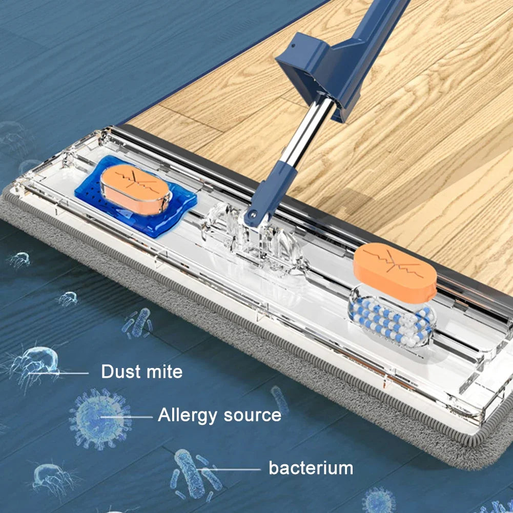 360° Rotating Microfiber Floor Mop with Self-Cleaning Slide System - SmartDzone