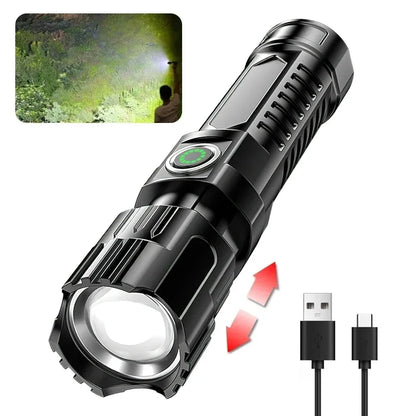 Ultra-Bright 2000LM LED Rechargeable Flashlight with Power Display - SmartDzone