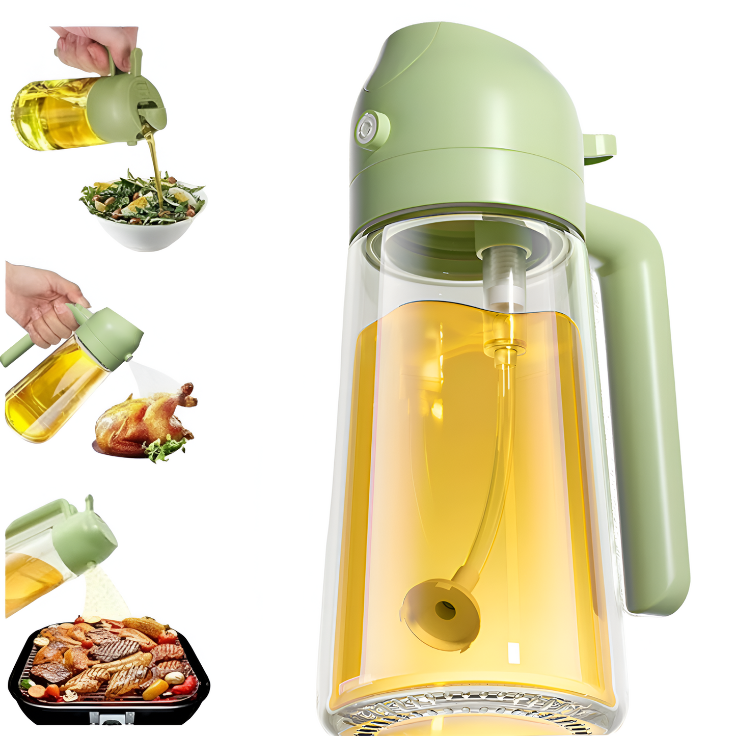 2-in-1 Oil Dispenser 500ml Plastic Bottle - SmartDzone