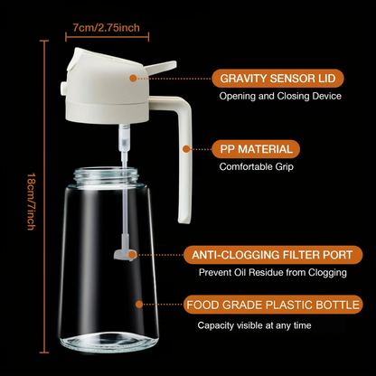 2-in-1 Oil Dispenser 500ml Plastic Bottle - SmartDzone